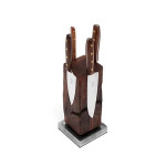 Magnetischer Messerblock Nussbaum Strandgut 4er