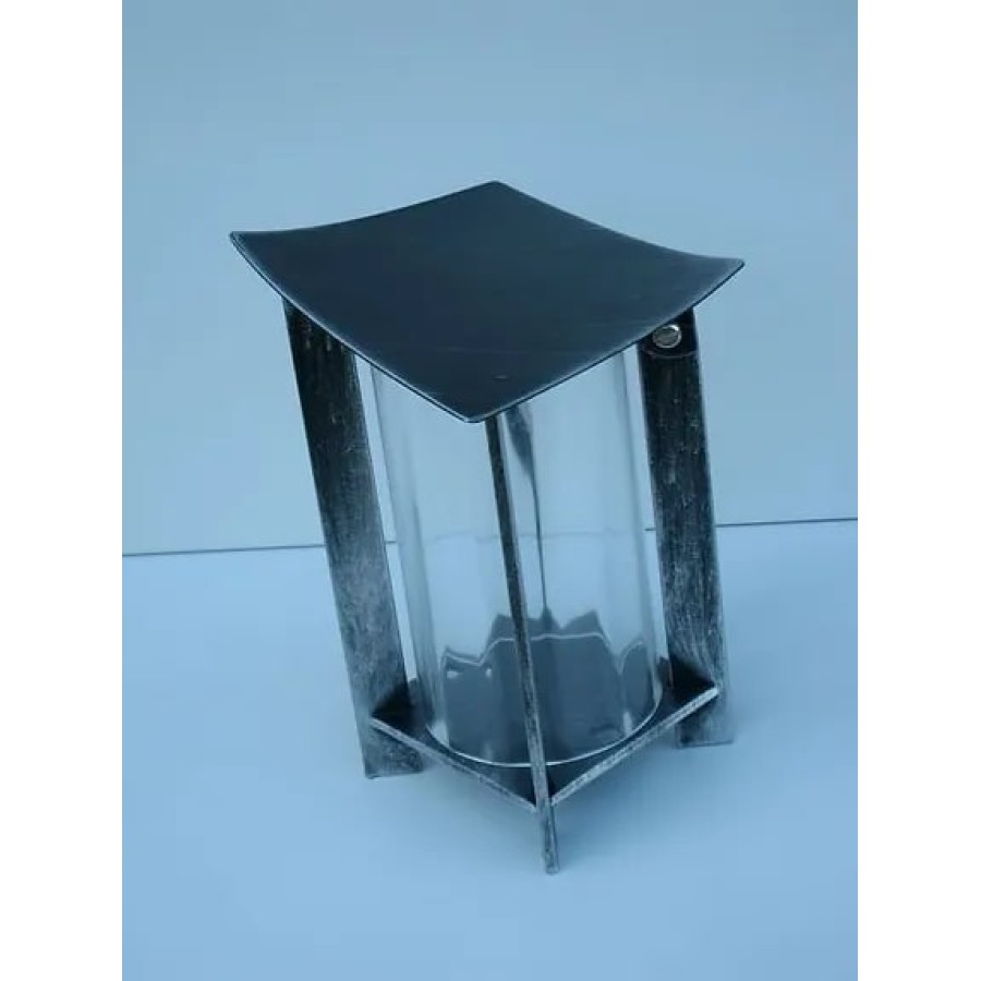 Grablampe MODERN anthrazit mit Glas