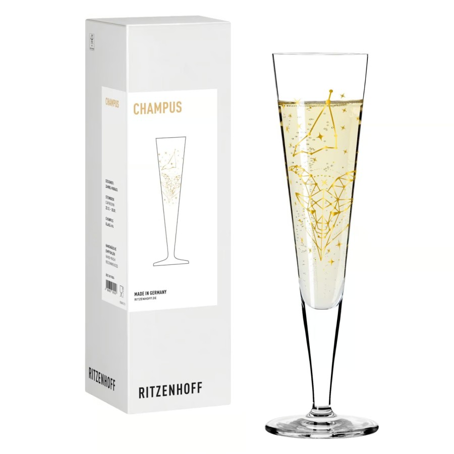 Champagnerglas Steinbock- ASTRO