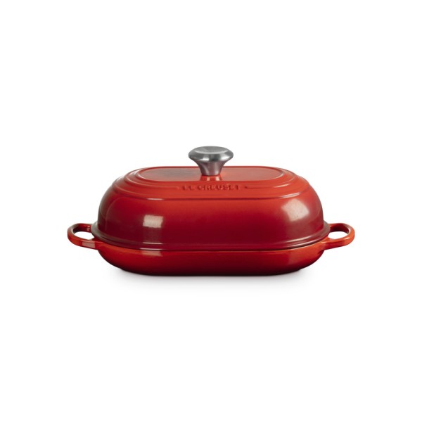 Le Creuset Brot Bräter oval aus Gusseisen KIRSCHROT