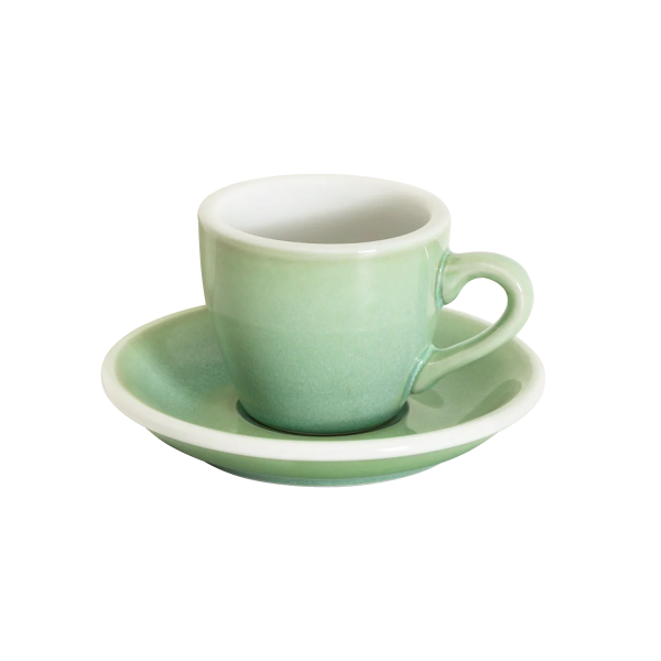 Espressotasse 80 ml reaktive Glasur Basilikum