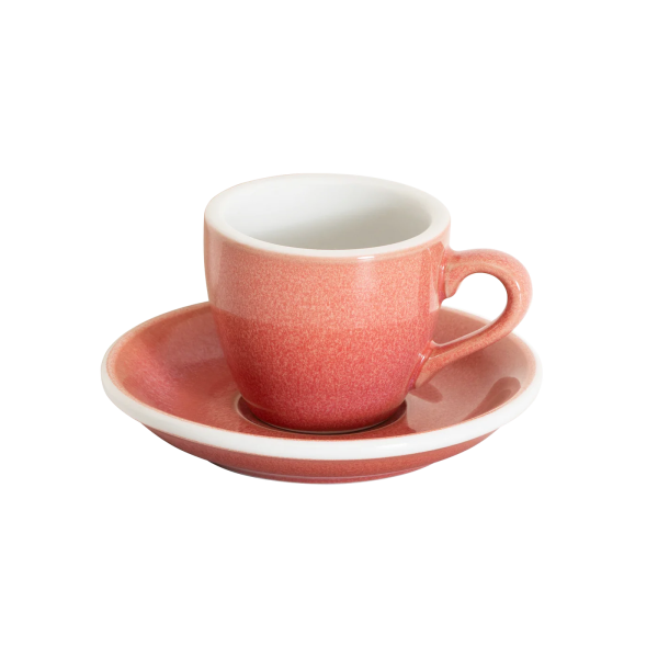Espressotasse 80 ml reaktive Glasur Beere