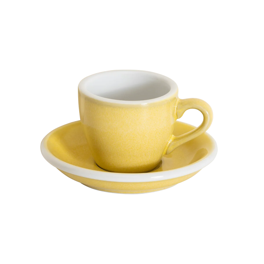 Espressotasse 80 ml reaktive Glasur Butterblume