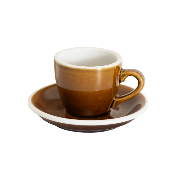 Espressotasse 80 ml reaktive Glasur Caramel