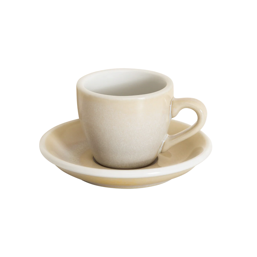 Espressotasse 80 ml reaktive Glasur Elfenbein