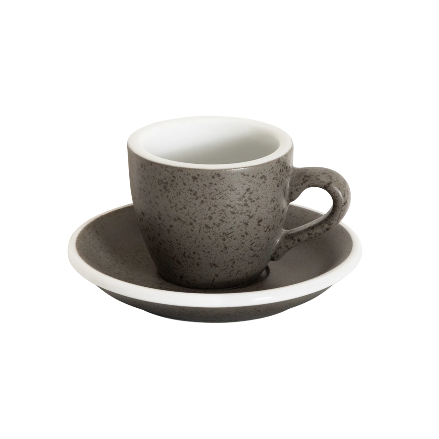 Espressotasse 80 ml reaktive Glasur Granit