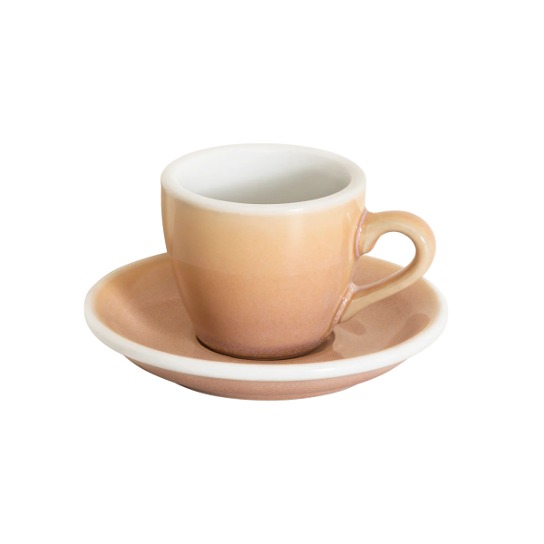 Espressotasse 80 ml reaktive Glasur Rose