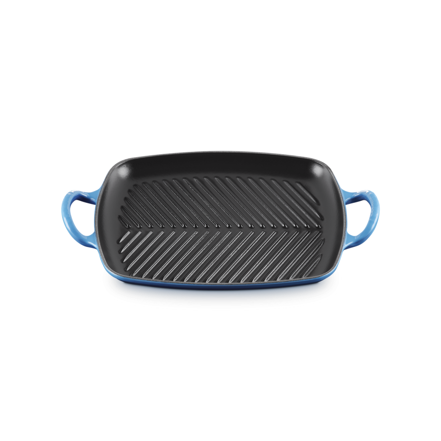 Le Creuset Grillplatte rechteckig Gusseisen 30 cm Azur Le Creuset Grillplatte rechteckig Gusseisen 30 cm Azur