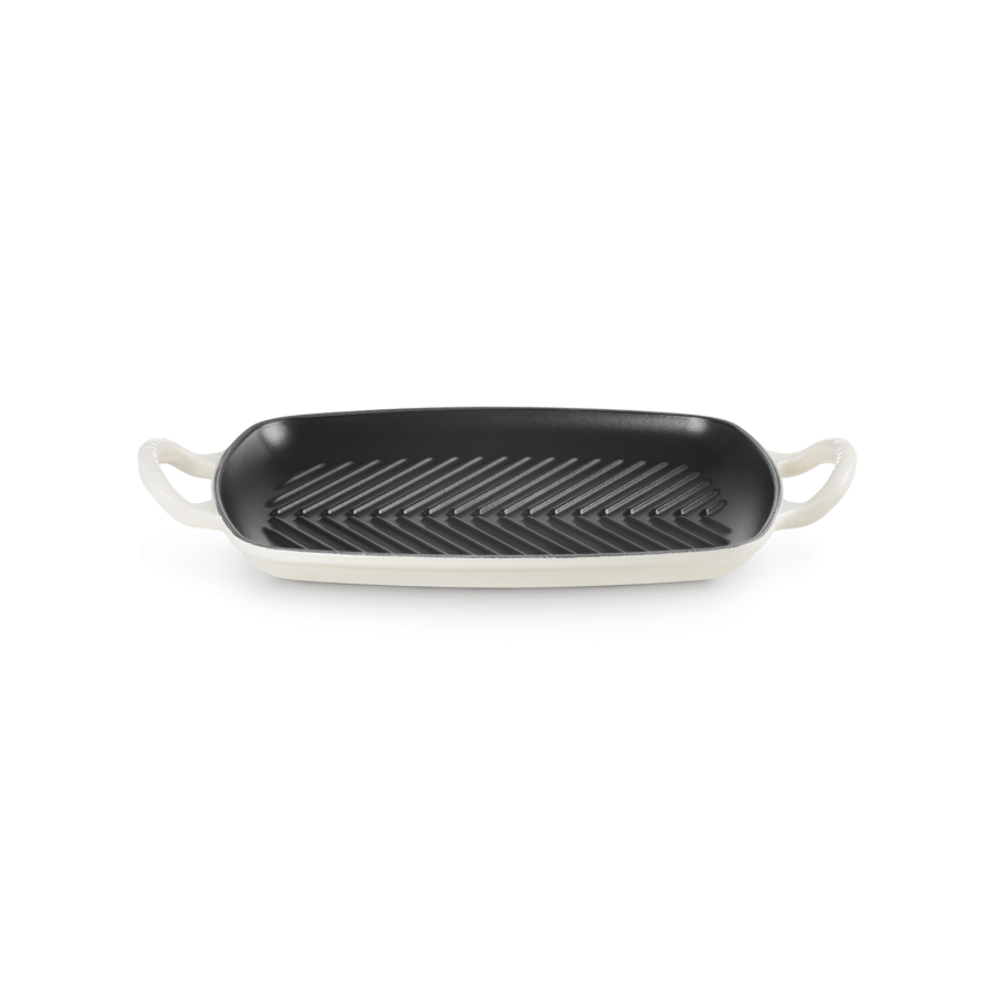 Le Creuset Grillplatte rechteckig Gusseisen 30 cm Merengue Le Creuset Grillplatte rechteckig Gusseisen 30 cm Merengue