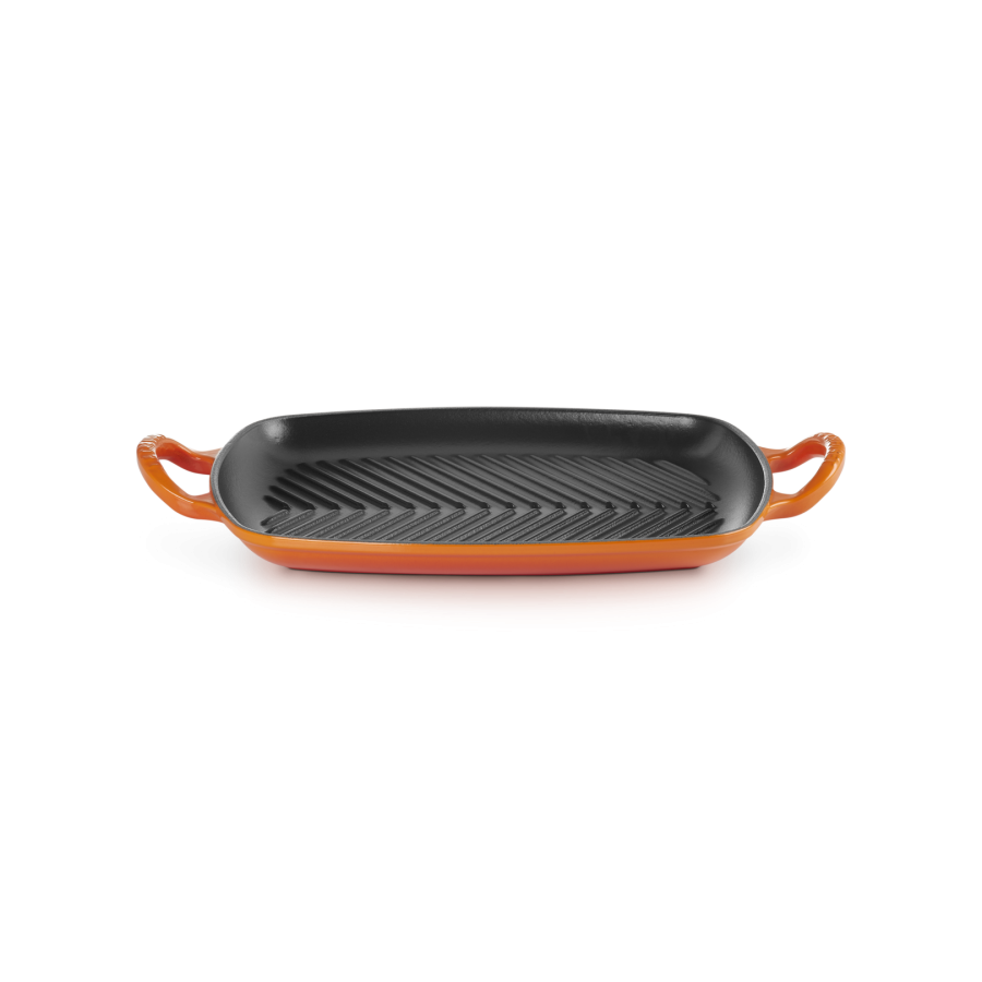 Le Creuset Grillplatte rechteckig Gusseisen 30 cm Ofenrot Le Creuset Grillplatte rechteckig Gusseisen 30 cm Ofenrot