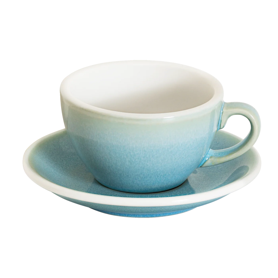 Kaffeetasse 200 ml reaktive Glasur Eisblau 