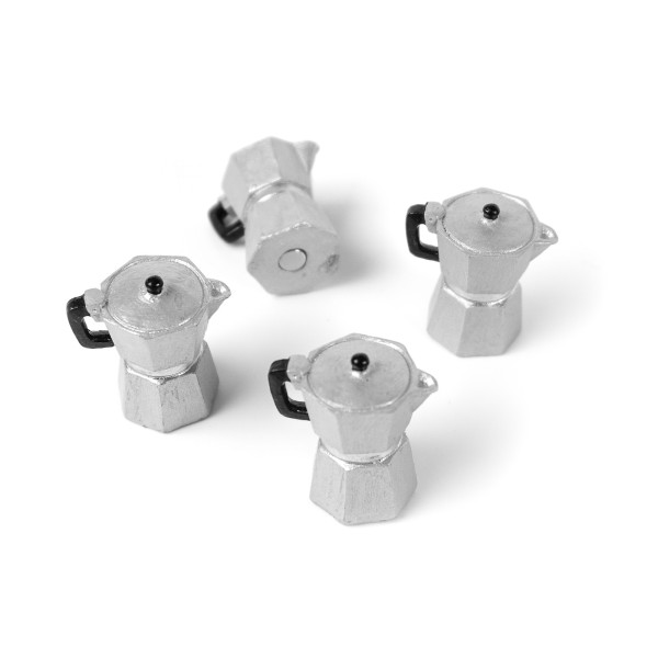 Magnete MOKA 4er Set silber