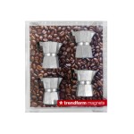 Magnete MOKA 4er Set silber Magnete MOKA 4er Set silber